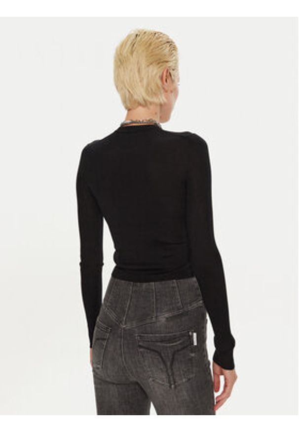 Miss Sixty Sweter 6L4RJ4340000 Czarny Slim Fit. Kolor: czarny. Materiał: jedwab