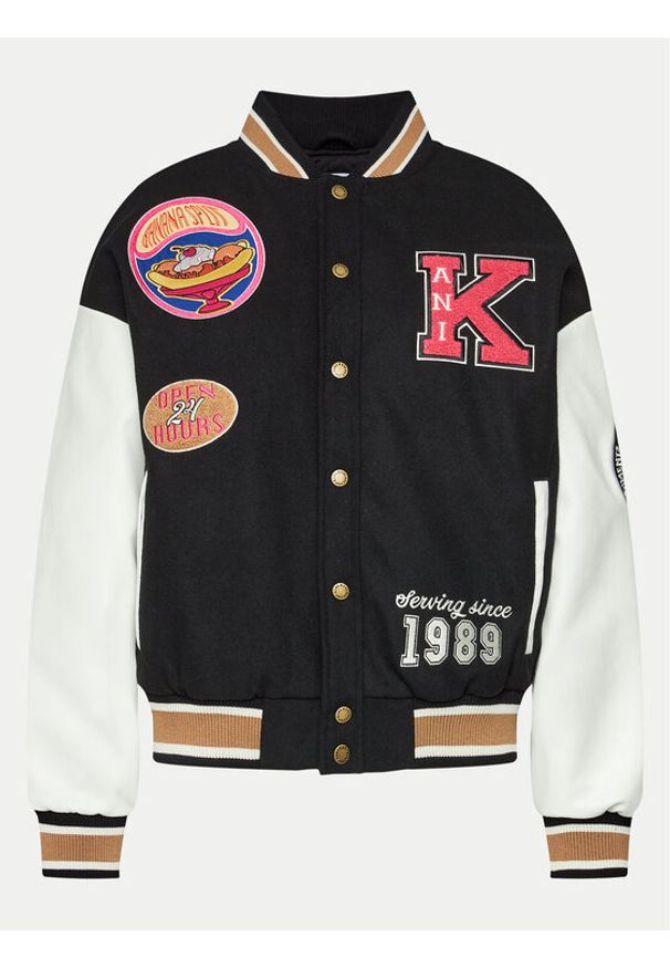 Karl Kani Kurtka bomber Retro Patch 6175077 Kolorowy Oversize. Materiał: wełna, syntetyk. Wzór: kolorowy. Styl: retro