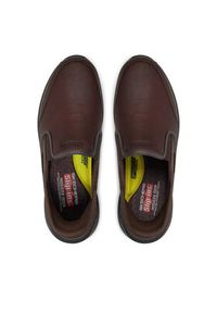 skechers - Skechers Półbuty Slade 205237 Brązowy. Kolor: brązowy. Materiał: skóra #4