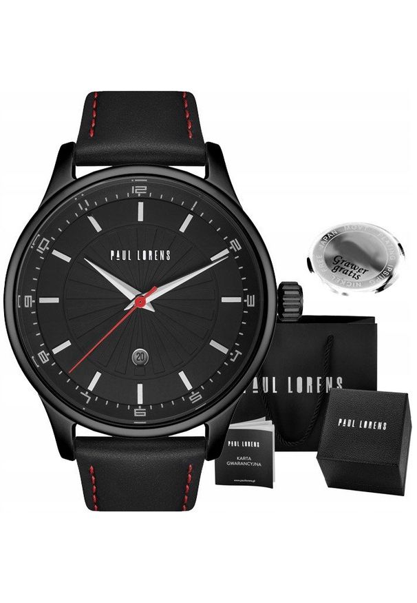 Zegarek męski Paul Lorens DAVRES-1A3 Z GRAWEREM