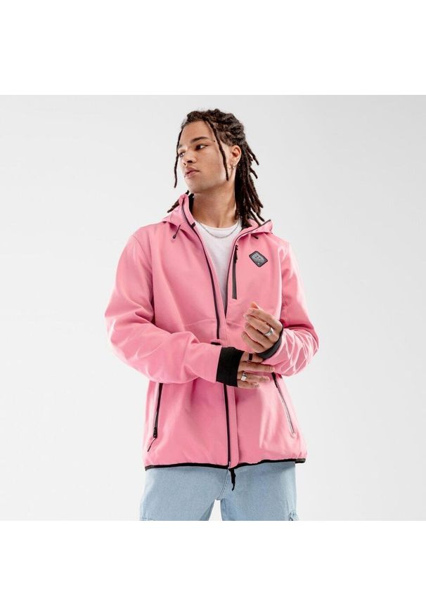SIROKO - Kurtka lifestyle męska W2 Lollipop LF. Kolor: różowy. Materiał: softshell, materiał