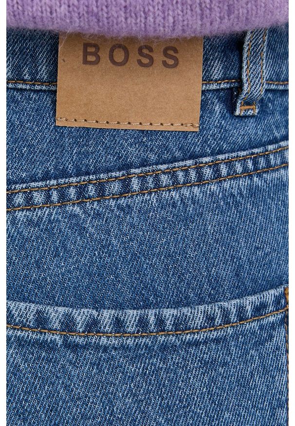 BOSS - Boss Jeansy damskie high waist. Stan: podwyższony. Kolor: niebieski