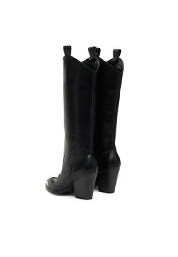 Versace Jeans Couture Kowbojki 79VA3S12 Czarny. Kolor: czarny. Materiał: skóra