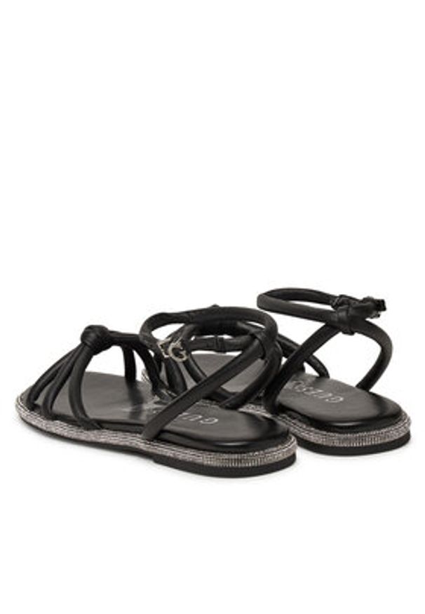 Guess Sandały FLJSLO LEA03 Czarny. Kolor: czarny. Materiał: skóra