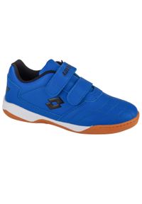 Buty halowe dla dzieci LOTTO PACER K. Kolor: czarny, niebieski, wielokolorowy. Materiał: syntetyk, materiał