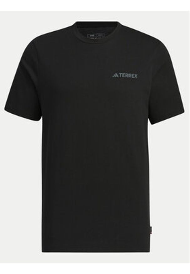 Adidas - adidas T-Shirt Graphic IS0282 Czarny Regular Fit. Kolor: czarny. Materiał: bawełna
