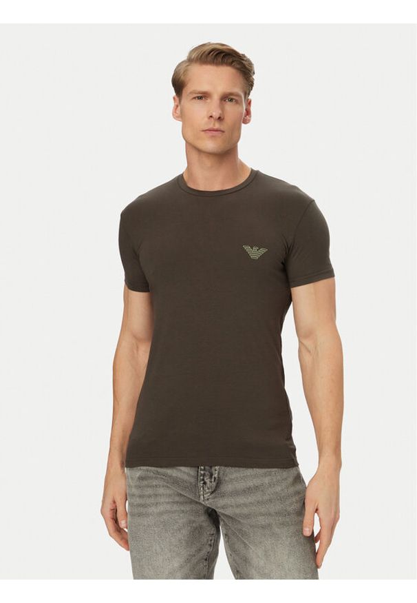 Emporio Armani Underwear T-Shirt EM000375 AF18890 U8122 Szary Slim Fit. Kolor: szary. Materiał: bawełna