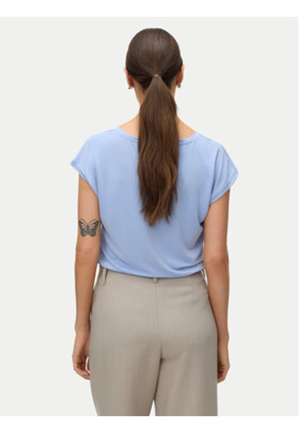 Vero Moda T-Shirt Filli 10247666 Błękitny Relaxed Fit. Kolor: niebieski. Materiał: syntetyk