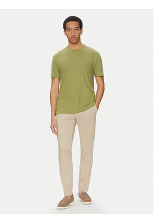 BOSS Chinosy H-Kaiton1 50540650 Beżowy Slim Fit. Kolor: beżowy. Materiał: syntetyk, bawełna