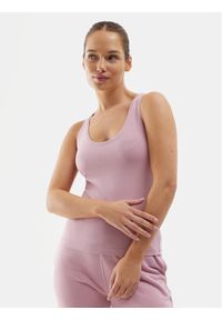4f - 4F Top 4FWSS24TSLEF041 Różowy Slim Fit. Kolor: różowy. Materiał: bawełna
