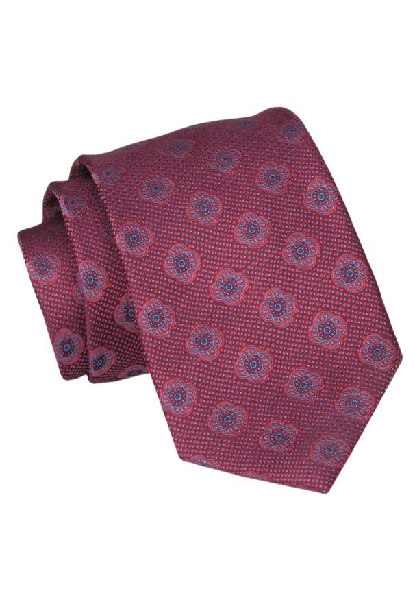 Alties - Krawat - ALTIES - Czerwony, Grochy Duże. Kolor: czerwony. Materiał: tkanina. Wzór: grochy. Styl: elegancki, wizytowy