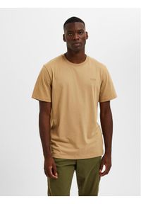 Selected Homme T-Shirt 16087858 Żółty Regular Fit. Kolor: żółty. Materiał: bawełna