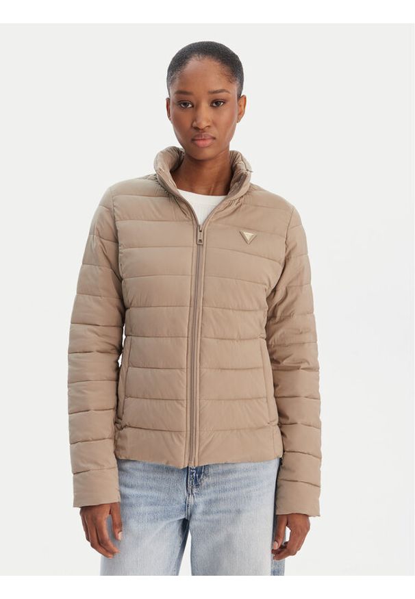 Guess Kurtka przejściowa V4YL04 WF3X0 Beżowy Regular Fit. Kolor: beżowy. Materiał: syntetyk