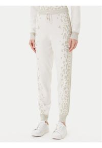 Liu Jo Spodnie dresowe TF5174 MS49I Écru Regular Fit. Materiał: wiskoza