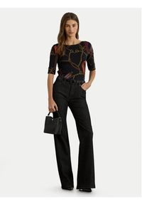 Lauren Ralph Lauren - LAUREN RALPH LAUREN Bluzka 200980215001 Czarny Slim Fit. Kolor: czarny. Materiał: bawełna #4