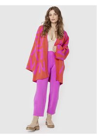 Liviana Conti Spodnie materiałowe F2WC37 Różowy Relaxed Fit. Kolor: różowy. Materiał: syntetyk #5