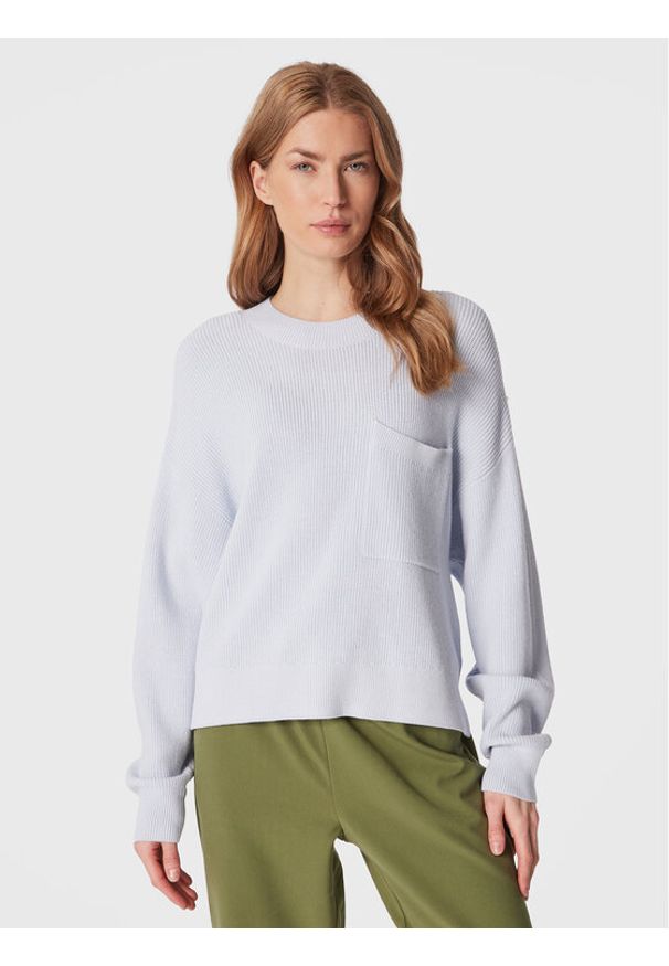 Moss Copenhagen Sweter Idarose Jilli 16898 Niebieski Boxy Fit. Kolor: niebieski. Materiał: syntetyk