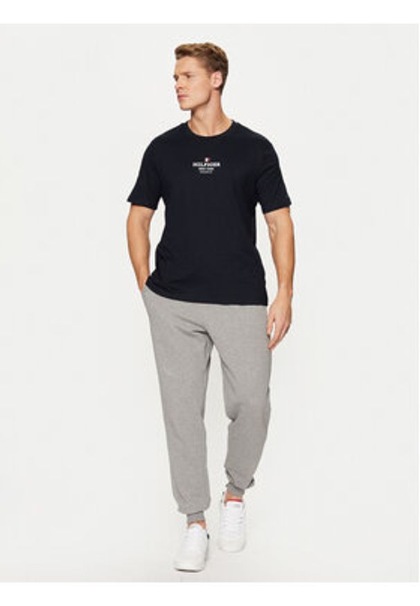 TOMMY HILFIGER - Tommy Hilfiger T-Shirt MW0MW38980 Granatowy Regular Fit. Kolor: niebieski. Materiał: bawełna