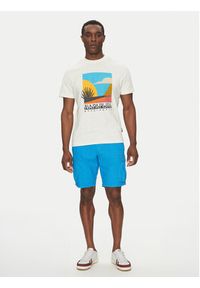 Napapijri T-Shirt S-Arbia NP0A4IE3 Écru Regular Fit. Kolor: kremowy. Materiał: bawełna #3