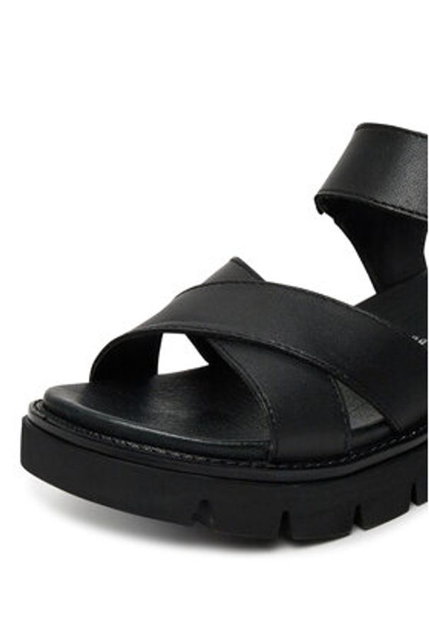 Remonte Sandały D7950-00 Czarny. Kolor: czarny. Materiał: skóra