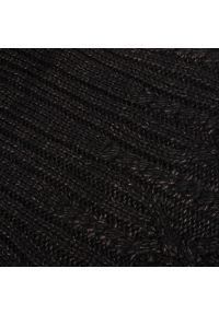 Szalik damski czarny PAOLO PERUZZI D-01-BL. Okazja: na co dzień. Kolor: czarny. Materiał: materiał. Sezon: zima. Styl: klasyczny, casual, elegancki #1