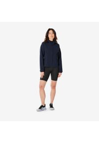 quechua - Kurtka turystyczna damska Quechua MH100. Kolor: niebieski. Materiał: materiał, poliester. Sport: turystyka piesza