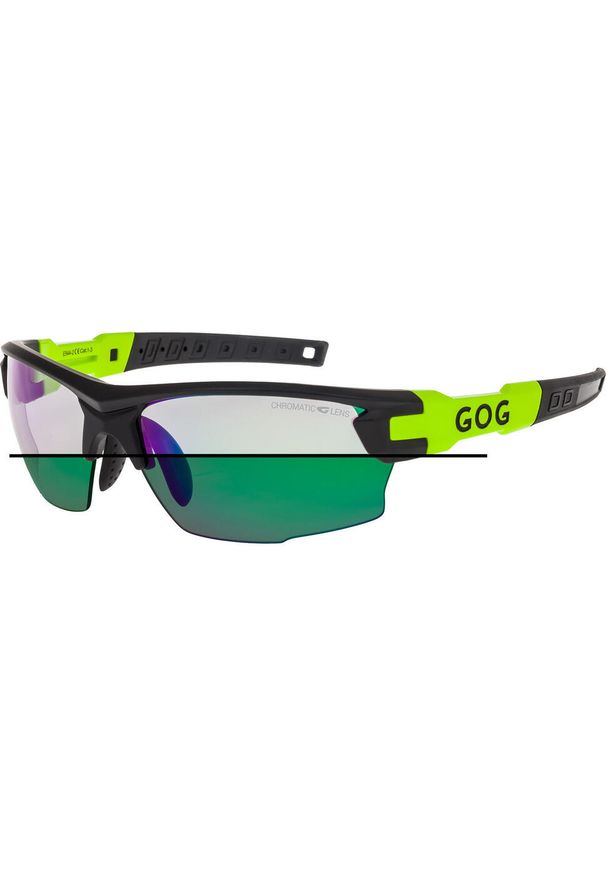Okulary przeciwsłoneczne GOG. Kolor: czarny, wielokolorowy, zielony. Sport: turystyka piesza