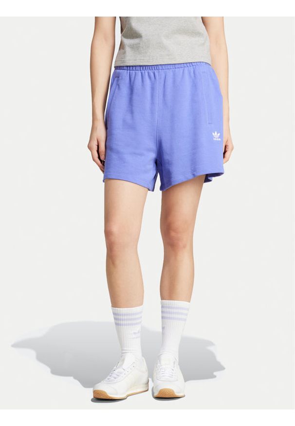 Adidas - adidas Szorty sportowe Essentials French Terry IW5708 Niebieski Loose Fit. Kolor: niebieski. Materiał: bawełna