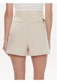 Tommy Jeans Szorty materiałowe Claire DW0DW17775 Beżowy Regular Fit. Kolor: beżowy. Materiał: bawełna