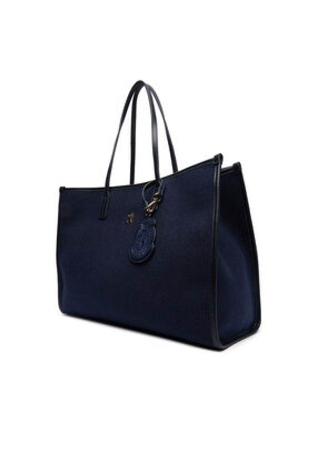 TOMMY HILFIGER - Tommy Hilfiger Torebka Th City Large Tote Melton AW0AW18215 Granatowy. Kolor: niebieski