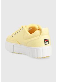 Fila tenisówki dziecięce kolor żółty. Nosek buta: okrągły. Zapięcie: sznurówki. Kolor: żółty. Materiał: guma #2
