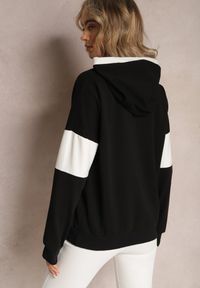 Renee - Czarna Bawełniana Bluza z Kapturem i Ściągaczami Adikona. Typ kołnierza: kaptur. Kolor: czarny. Materiał: bawełna. Długość rękawa: długi rękaw. Długość: długie #3