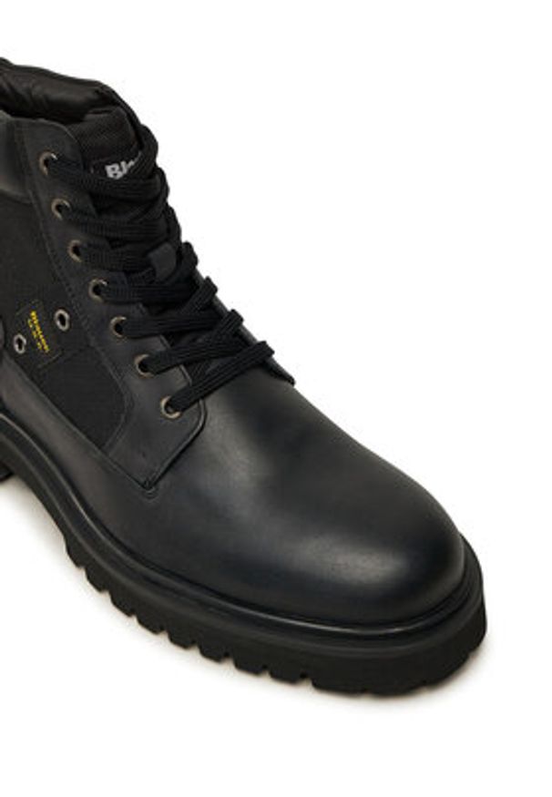 Blauer Trapery F4BUXTON03/LEA Czarny. Kolor: czarny. Materiał: skóra