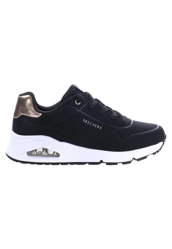 skechers - Buty na co dzień unisex SKECHERS UNO GEN1 SHIMMER. Okazja: na co dzień. Kolor: czarny. Materiał: skóra