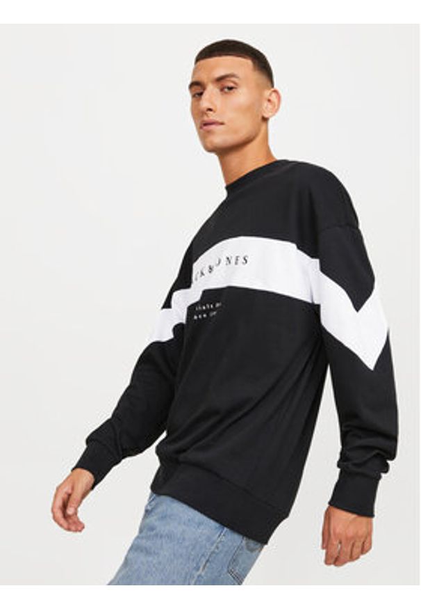 Jack & Jones Bluza Etimo 12249979 Czarny Loose Fit. Kolor: czarny. Materiał: bawełna