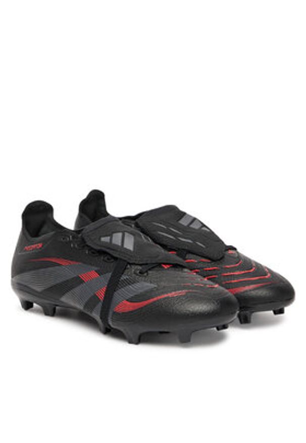 Adidas - adidas Buty do piłki nożnej Predator League Fold-Over TongueID1322 Czarny. Kolor: czarny. Materiał: skóra