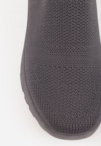 Born2be - Szare Siateczkowe Buty Sportowe Sneakersy o Wsuwanym Fasonie Abhold. Okazja: na spacer, na co dzień. Kolor: szary. Materiał: jeans. Sport: turystyka piesza #5