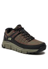 skechers - Skechers Półbuty Summits At 237620 Khaki. Kolor: brązowy. Materiał: skóra #4