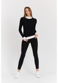 Karl Lagerfeld - KARL LAGERFELD Czarny damski golf Logo Turtle Neck, Rozmiar L. Okazja: na co dzień. Typ kołnierza: golf. Kolor: czarny. Materiał: materiał, poliester, wiskoza. Styl: elegancki, wizytowy, casual #7