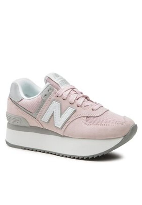 New Balance Sneakersy WL574ZSE Różowy. Kolor: różowy. Materiał: zamsz, skóra. Model: New Balance 574