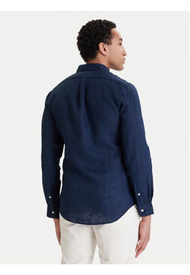 Polo Ralph Lauren Koszula 710968915506 Granatowy Regular Fit. Typ kołnierza: polo. Kolor: niebieski. Materiał: len