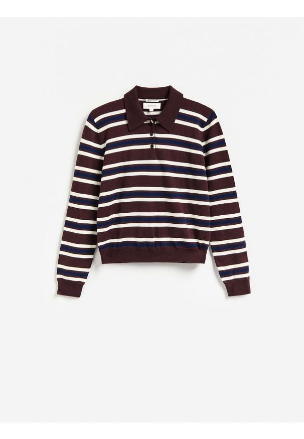 Reserved - Sweter z wełną - wielobarwny. Materiał: wełna