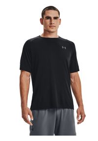 Under Armour T-Shirt 1326413 Czarny Regular Fit. Kolor: czarny. Materiał: syntetyk