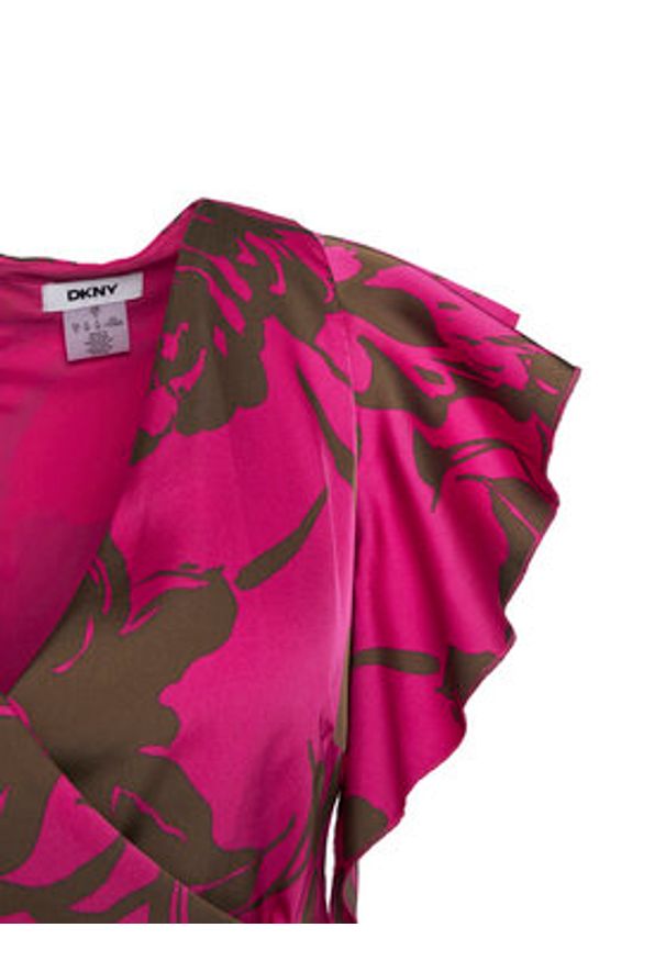 DKNY Sukienka letnia DD5E1N32 Różowy Regular Fit. Kolor: różowy. Materiał: syntetyk. Sezon: lato