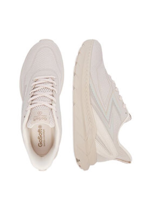 Go Soft Sneakersy CEO-V11-148 Beżowy. Kolor: beżowy. Materiał: materiał