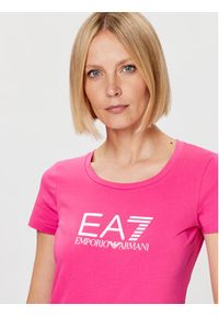 EA7 Emporio Armani T-Shirt 8NTT66 TJFKZ 1417 Różowy Slim Fit. Kolor: różowy. Materiał: bawełna #5