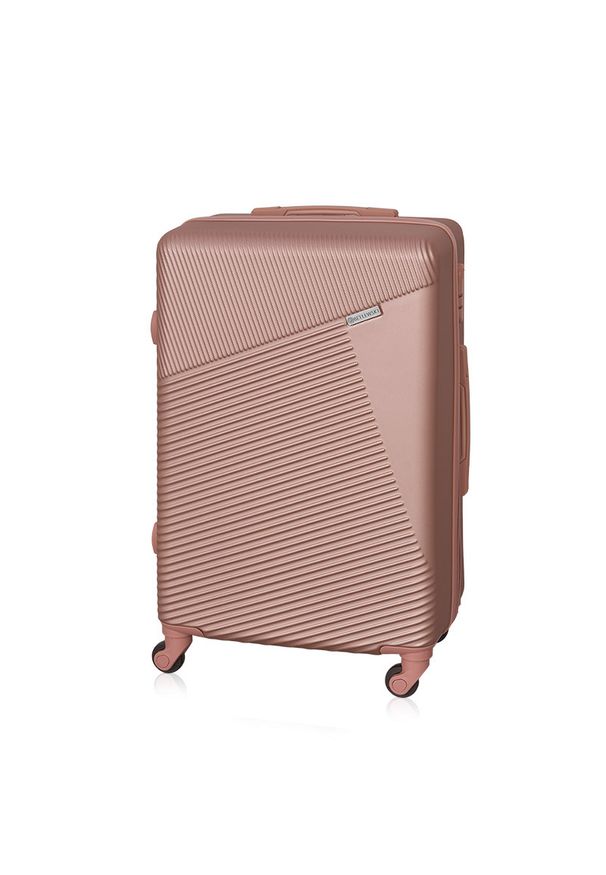 Betlewski - Walizka kabinowa JUPITER BETLEWSKI różowe złoto BWA-053 S. Kolor: złoty, wielokolorowy, różowy. Materiał: materiał