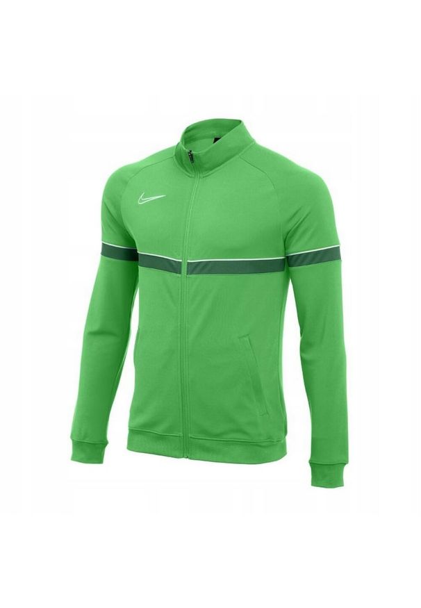 Nike - Męska Kurtka Dresowa Academy 21 DriFIT. Kolor: zielony. Materiał: dresówka