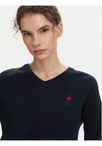 Beverly Hills Polo Club Sweter P-SS26W-M536563 Granatowy Regular Fit. Typ kołnierza: polo. Kolor: niebieski. Materiał: bawełna #2