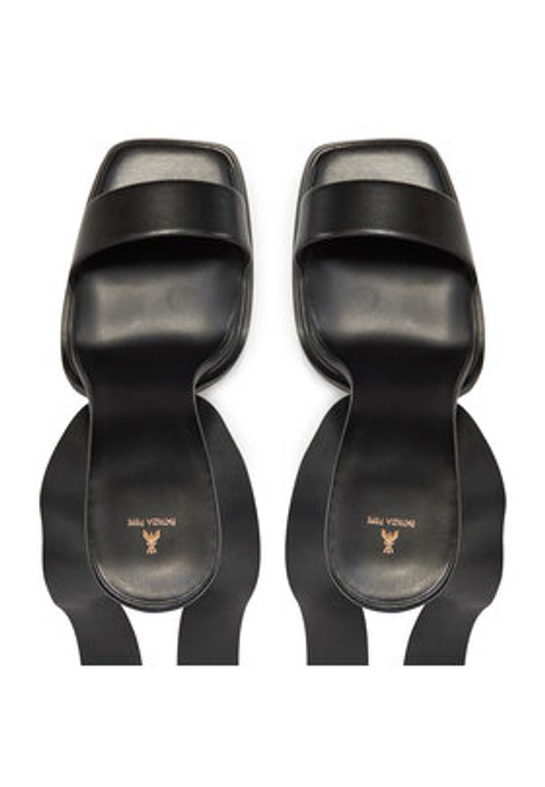 Patrizia Pepe Sandały 8X0066/L078 Czarny. Kolor: czarny. Materiał: skóra